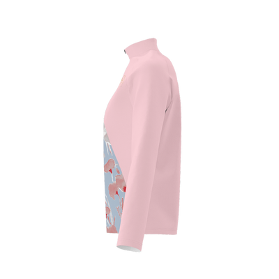 Long Sleeve Quarter Zip -Cotton Feel