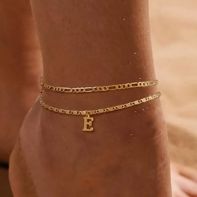 26 Initial Letter Anklets