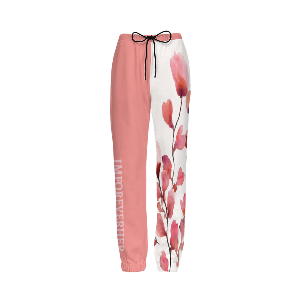 "IMFOREVERHER" Casual Fit Jogging Pants